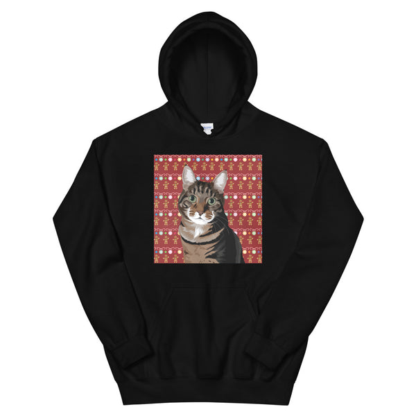 Men's / Women's Christmas Pet Portrait Hoodie (Black)