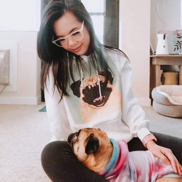 Men's / Women's Premium Pet Portrait Hoodie (White)