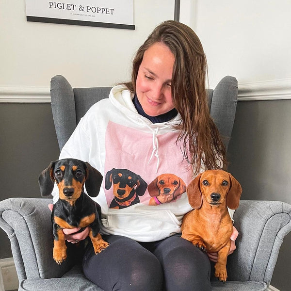 Men's / Women's Premium Pet Portrait Hoodie (White)