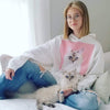 Men's / Women's Premium Pet Portrait Hoodie (White)