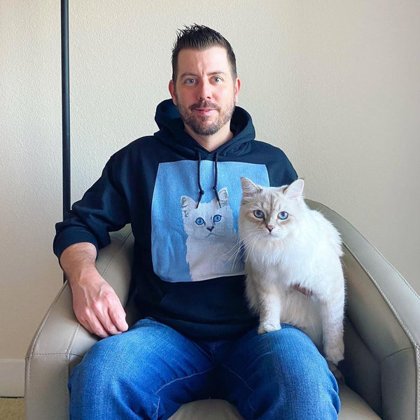 Men's / Women's Premium Pet Portrait Hoodie (Black)