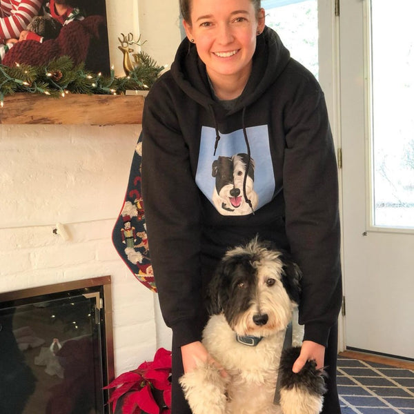 Men's / Women's Premium Pet Portrait Hoodie (Black)
