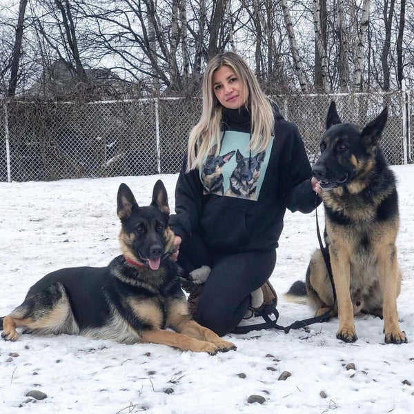 Men's / Women's Premium Pet Portrait Hoodie (Black)