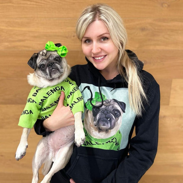 Men's / Women's Premium Pet Portrait Hoodie (Black)