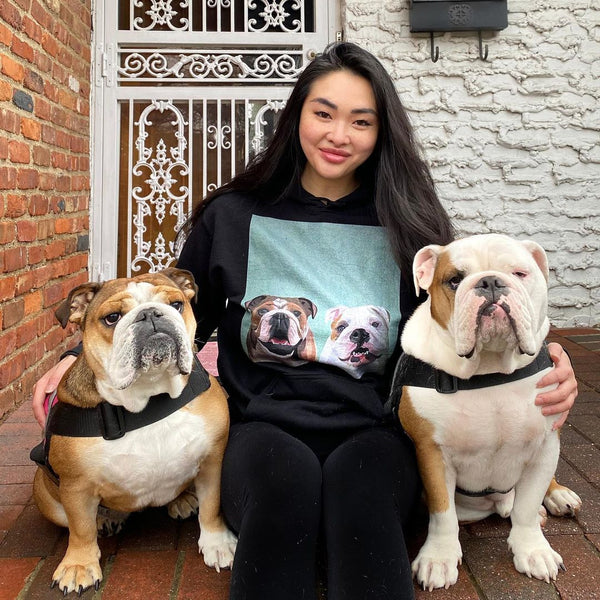 Men's / Women's Premium Pet Portrait Hoodie (Black)
