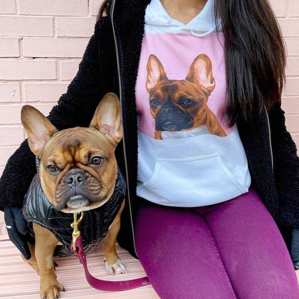 Men's / Women's Premium Pet Portrait Hoodie (White)