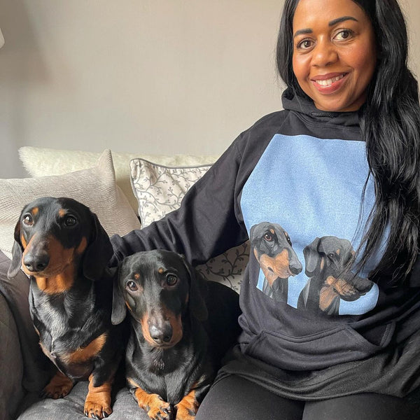 Men's / Women's Premium Pet Portrait Hoodie (Black)