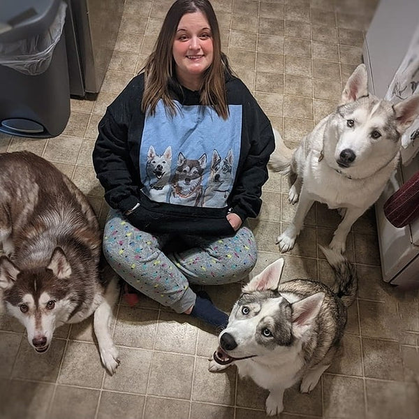 Men's / Women's Premium Pet Portrait Hoodie (Black)