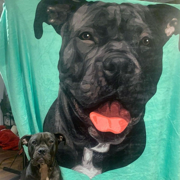 Custom Pet Print Fleece Blanket