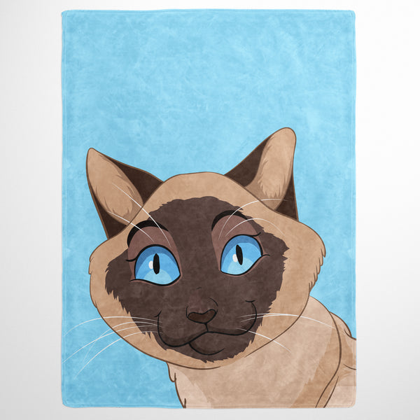 Cartoon Pet Portrait Fleece Blanket
