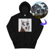 Men's / Women's Double Exposure Pet Print Hoodie (Black)