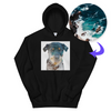Men's / Women's Double Exposure Pet Print Hoodie (Black)