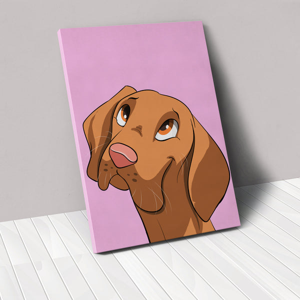Cartoon Pet Portrait Canvas