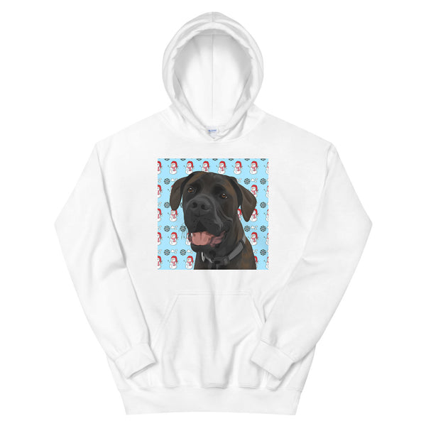 Men's / Women's Christmas Pet Portrait Hoodie (White)