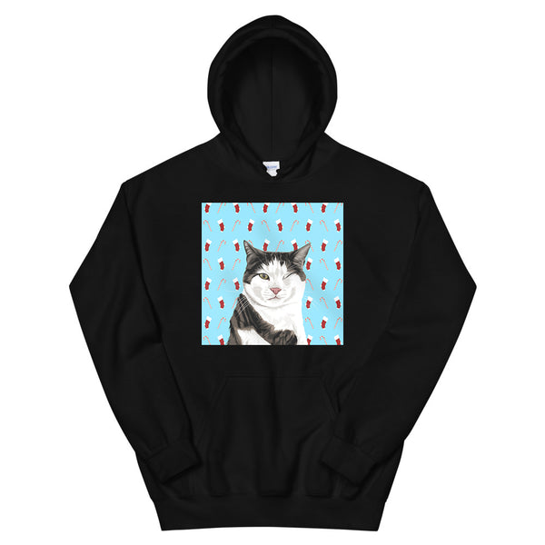 Men's / Women's Christmas Pet Portrait Hoodie (Black)