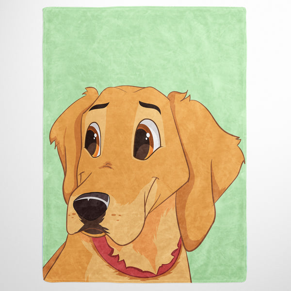 Cartoon Pet Portrait Fleece Blanket