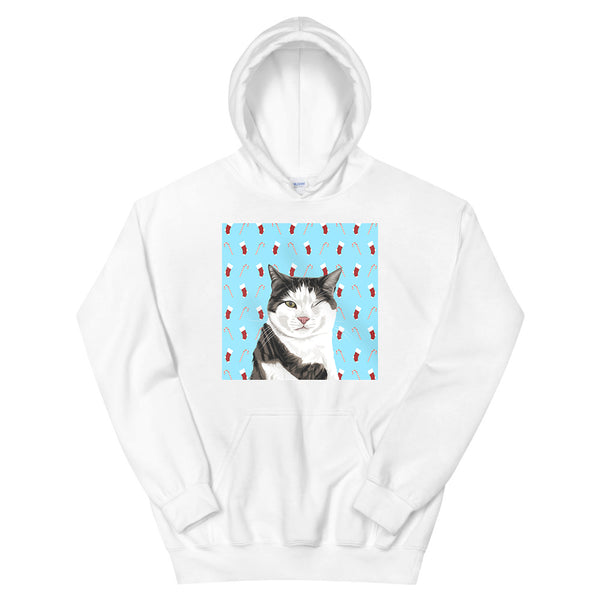 Men's / Women's Christmas Pet Portrait Hoodie (White)
