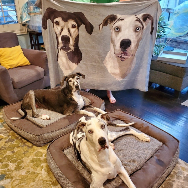 Custom Pet Print Fleece Blanket