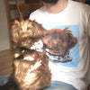 Men's Custom White Pet Print T-Shirt