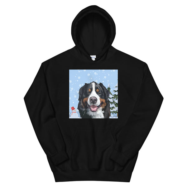 Men's / Women's Christmas Pet Portrait Hoodie (Black)