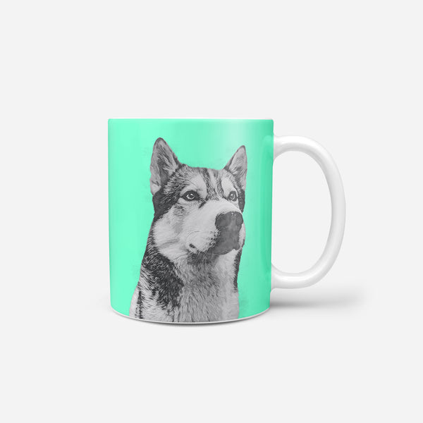 Monochrome Sketch Pet Print Coffee Mug