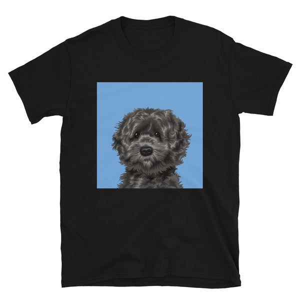 Women's Premium Pet Portrait T-Shirt (Black)