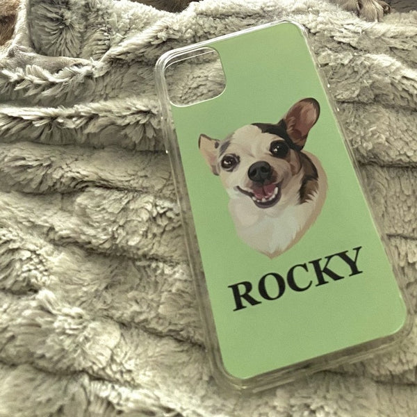 Custom Pet Print Phone Case with Text