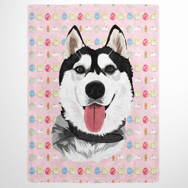 Easter Pet Print Fleece Blanket