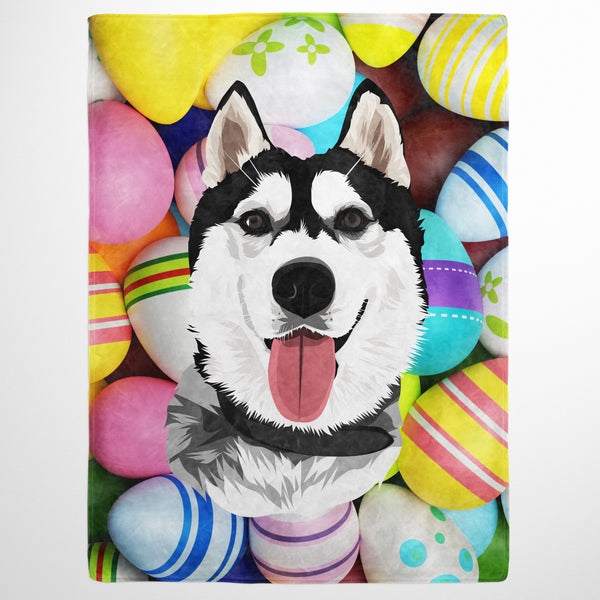 Easter Pet Print Fleece Blanket