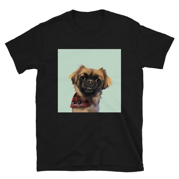 Women's Premium Pet Portrait T-Shirt (Black)