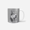 Monochrome Sketch Pet Print Coffee Mug
