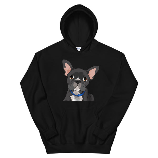 Men's / Women's Cartoon Pet Portrait Hoodie (Black)