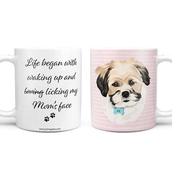 Licking Mom's Face Mother's Day Coffee Mug