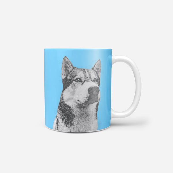 Monochrome Sketch Pet Print Coffee Mug