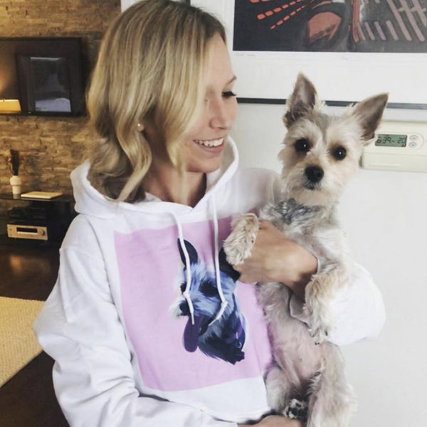 Men's / Women's Custom Pet Print Hoodie (White)