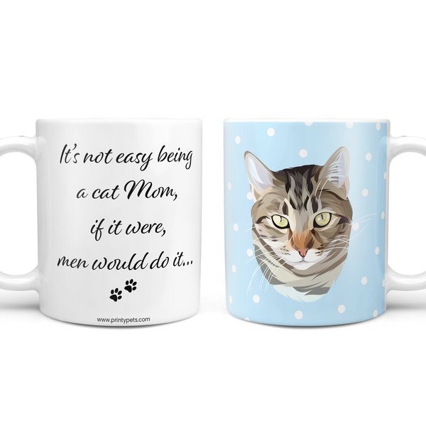 Not Easy Being a Cat Mom Coffee Mug