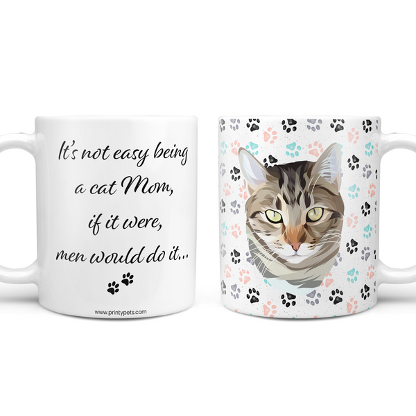 Not Easy Being a Cat Mom Coffee Mug