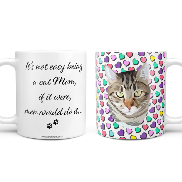 Not Easy Being a Cat Mom Coffee Mug