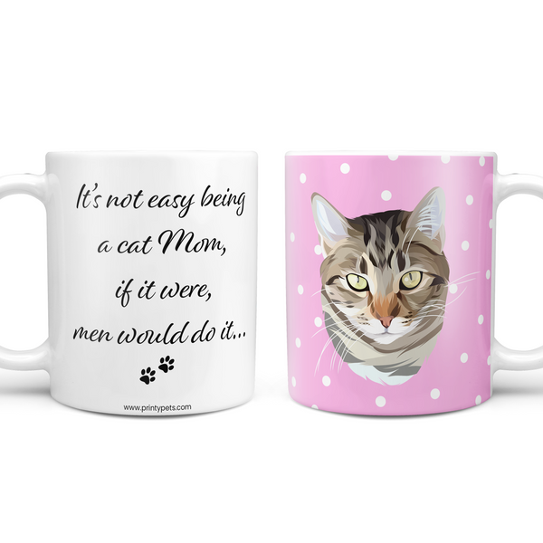 Not Easy Being a Cat Mom Coffee Mug