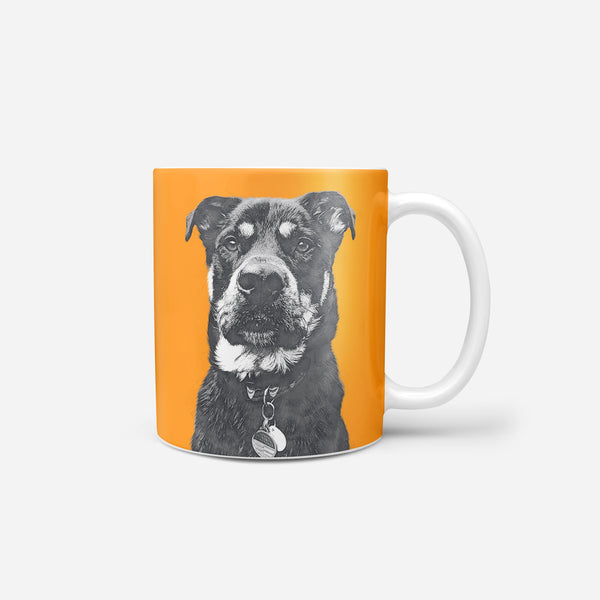 Monochrome Sketch Pet Print Coffee Mug