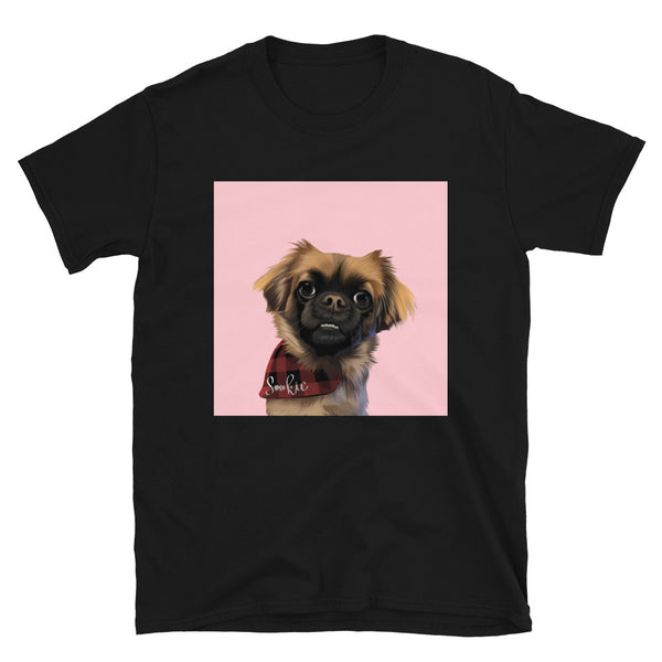 Women's Premium Pet Portrait T-Shirt (Black)