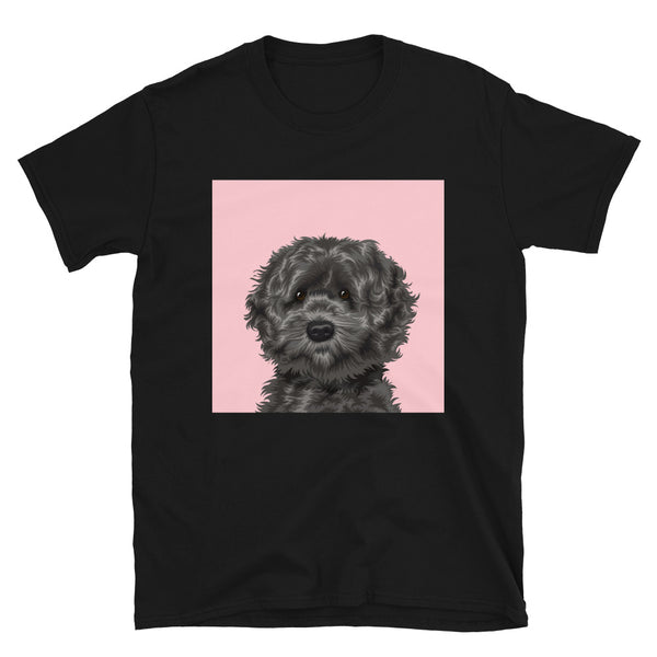 Women's Premium Pet Portrait T-Shirt (Black)