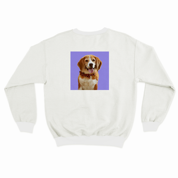 Men's / Women's Premium Pet Print Sweatshirt (White)