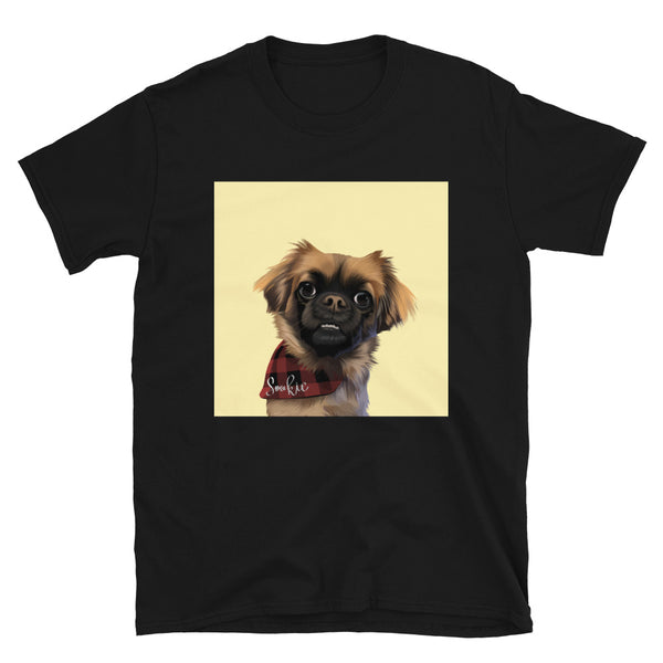 Women's Premium Pet Portrait T-Shirt (Black)