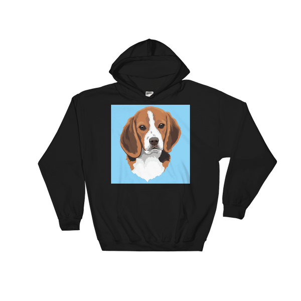 Men's / Women's Custom Pet Print Hoodie (Black)