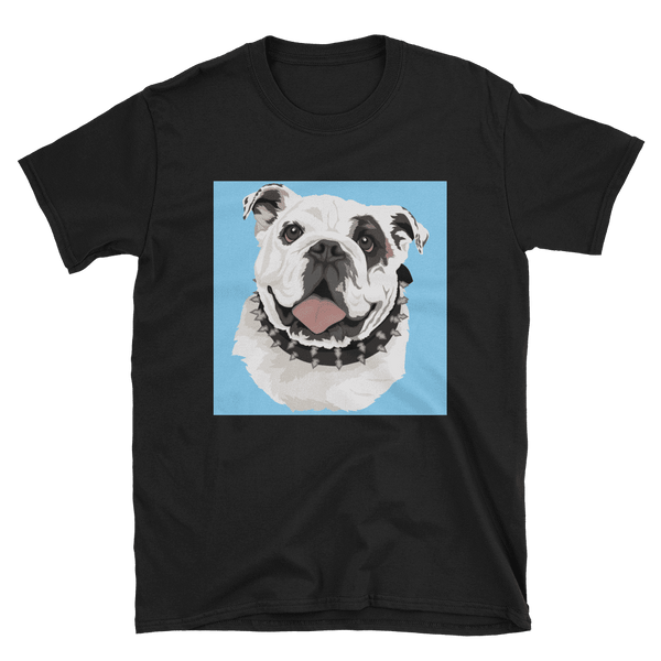 Men's Custom Black Pet Print T-Shirt