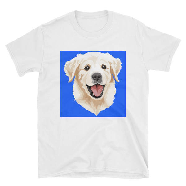 Men's Custom White Pet Print T-Shirt