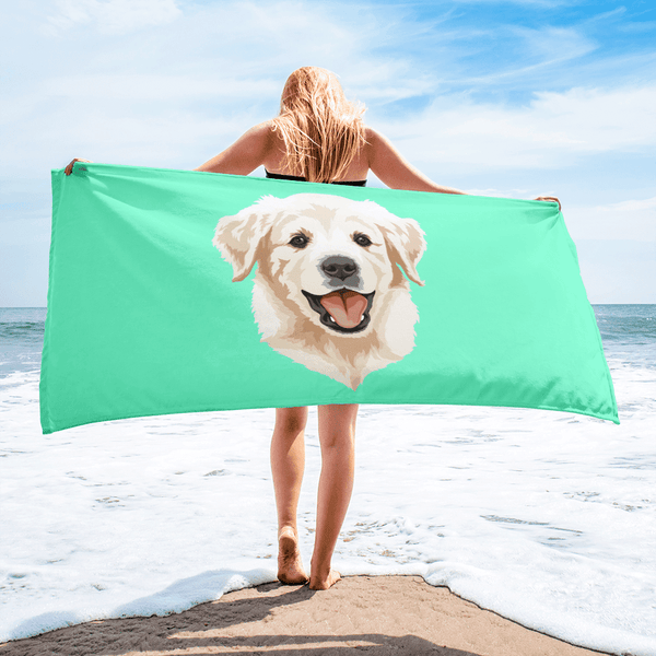 Custom Pet Print Beach Towel