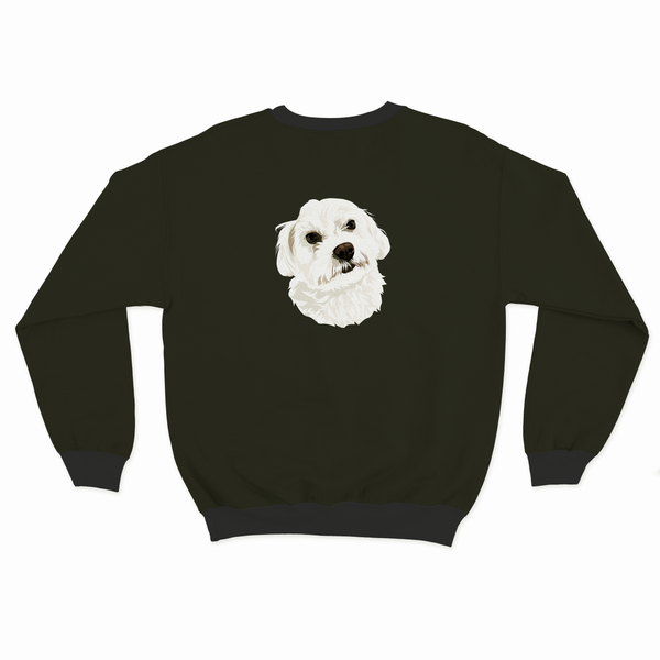 Men's / Women's Custom Pet Print Sweatshirt (Black)