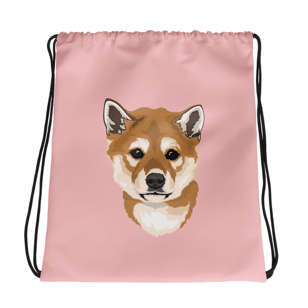 Custom Pet Print Drawstring Bag